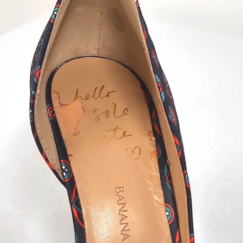 Banana Republic Multicolor Patterned Heels - Picture 7 of 9